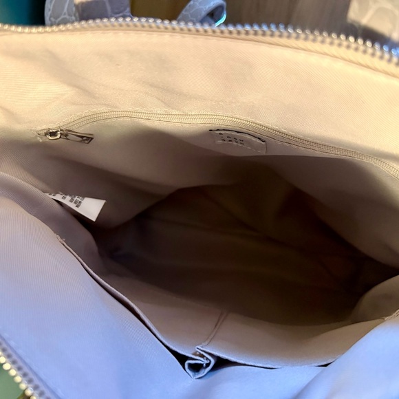 NWT A New Day Croc-Embossed Backpack Gray Faux Leather Minimalist Chic - Picture 9 of 12